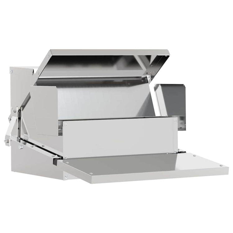 Vidaxl kippen treadle voeder zilver 50 x 40 x 29 cm 2 kg