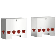 Vidaxl kip voerbak 2 zilver 60,5 x 29 x 51 cm 25 kg - afbeelding 2