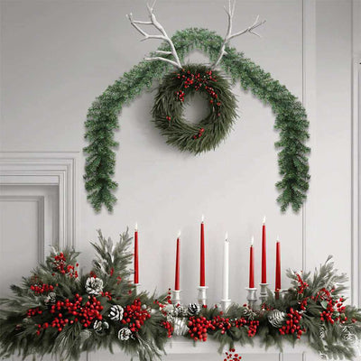 Vidaxl kerstkrans 2 st groen 20 m pvc