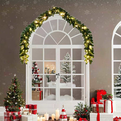 Vidaxl kerstkrans 2 st 600 led's groen 20 m pvc