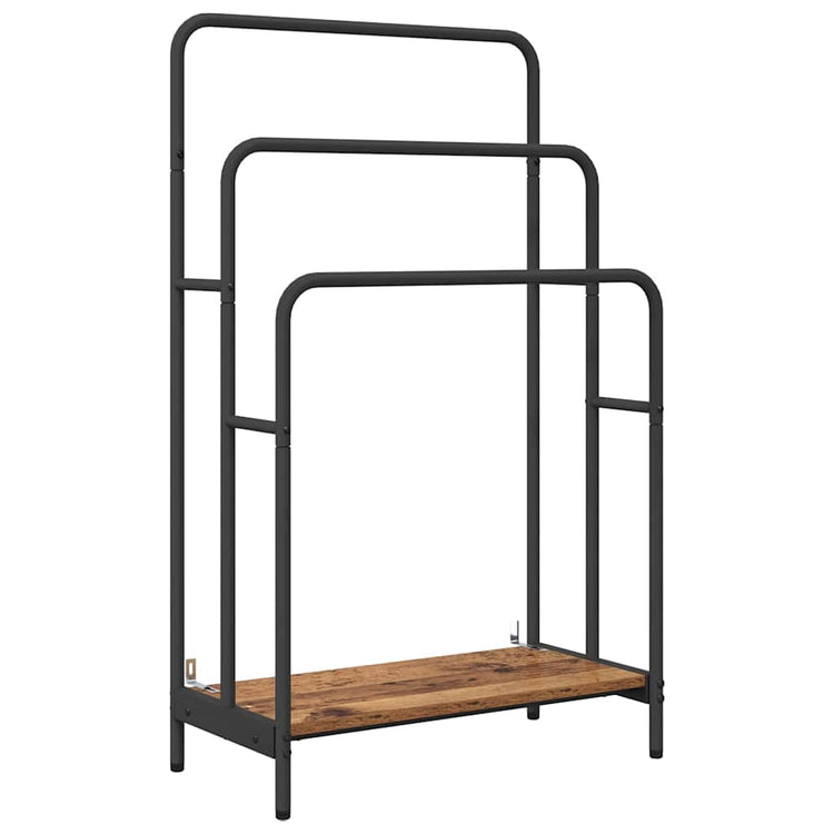 Vidaxl kledingrek met plank oudhout 60 x 30 x 100,5 cm bewerkt hout