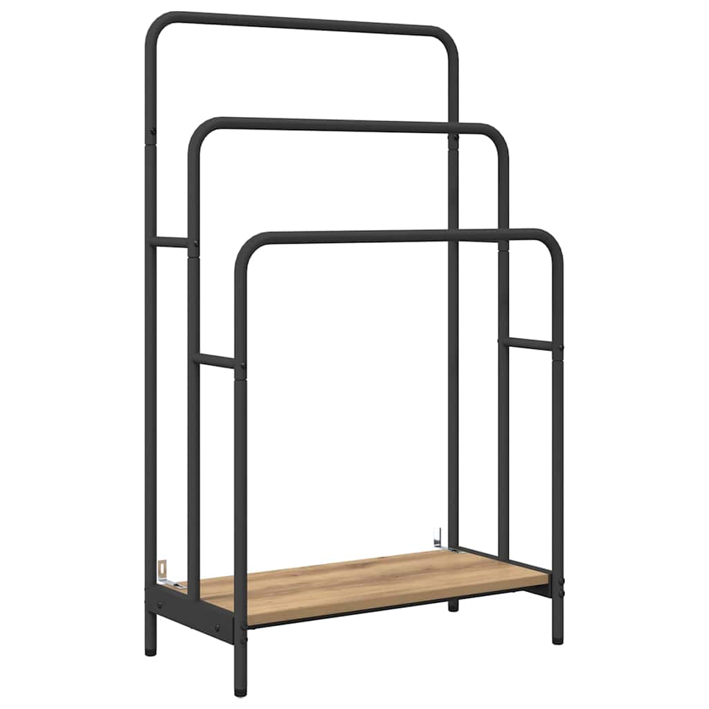 Vidaxl kledingrek artisan eiken 60 x 30 x 100,5 cm bewerkt hout