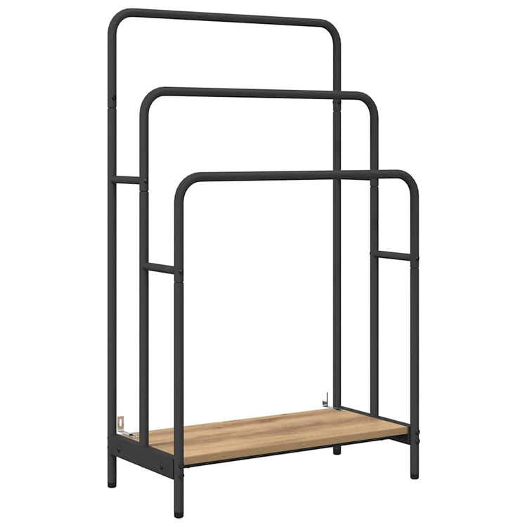 Vidaxl kledingrek artisan eiken 60 x 30 x 100,5 cm bewerkt hout