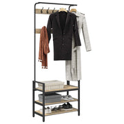 Vidaxl kapstok met plank sonoma eiken 75 x 34 x 184 cm bewerkt hout - afbeelding 3