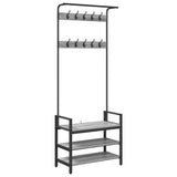 Vidaxl kapstok met plank grijs sonoma 75 x 34 x 184 cm bewerkt hout - afbeelding 2