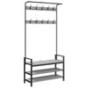 Vidaxl kapstok met plank grijs sonoma 95 x 34 x 184 cm bewerkt hout