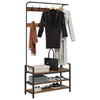 Vidaxl kapstok met plank oudhout 95 x 34 x 184 cm bewerkt hout