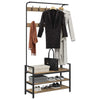 Vidaxl kapstok met plank artisan eiken 95 x 34 x 184 cm bewerkt hout