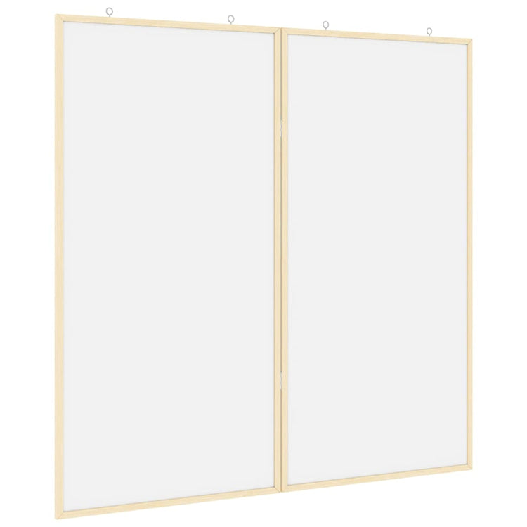 Vidaxl bulletinbord 100 x 100 x 1,4 cm massief grenenhout wit