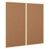 Vidaxl bulletinbord bruin 80 x 80 x 1.4 cm massief grenenhout