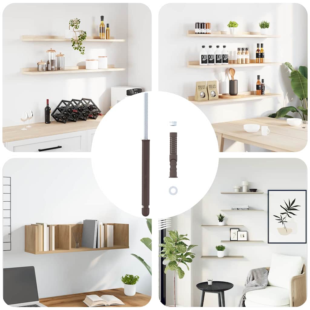 Vidaxl drijvende plank beugels 12 beige ø12 x 190 mm staal