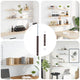 Vidaxl drijvende plank beugels 12 beige ø12 x 190 mm staal