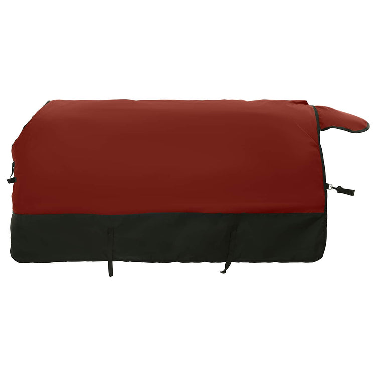 Vidaxl paardendeken bordeaux en zwart 105 cm polyester