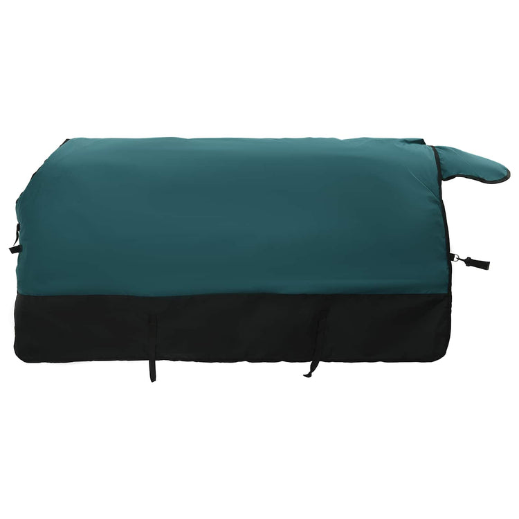 Vidaxl paardendeken donkergroen en zwart 115 cm polyester