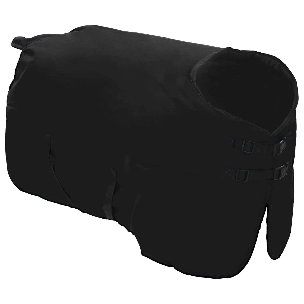 Vidaxl paardendeken volledig zwart 125 cm polyester