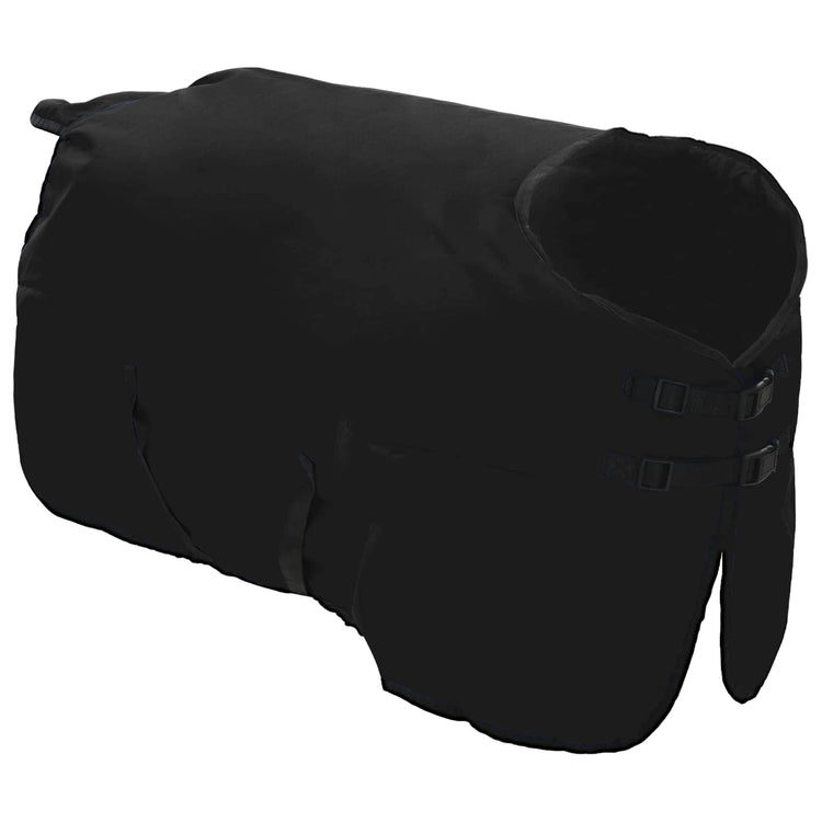 Vidaxl paardendeken volledig zwart 125 cm polyester