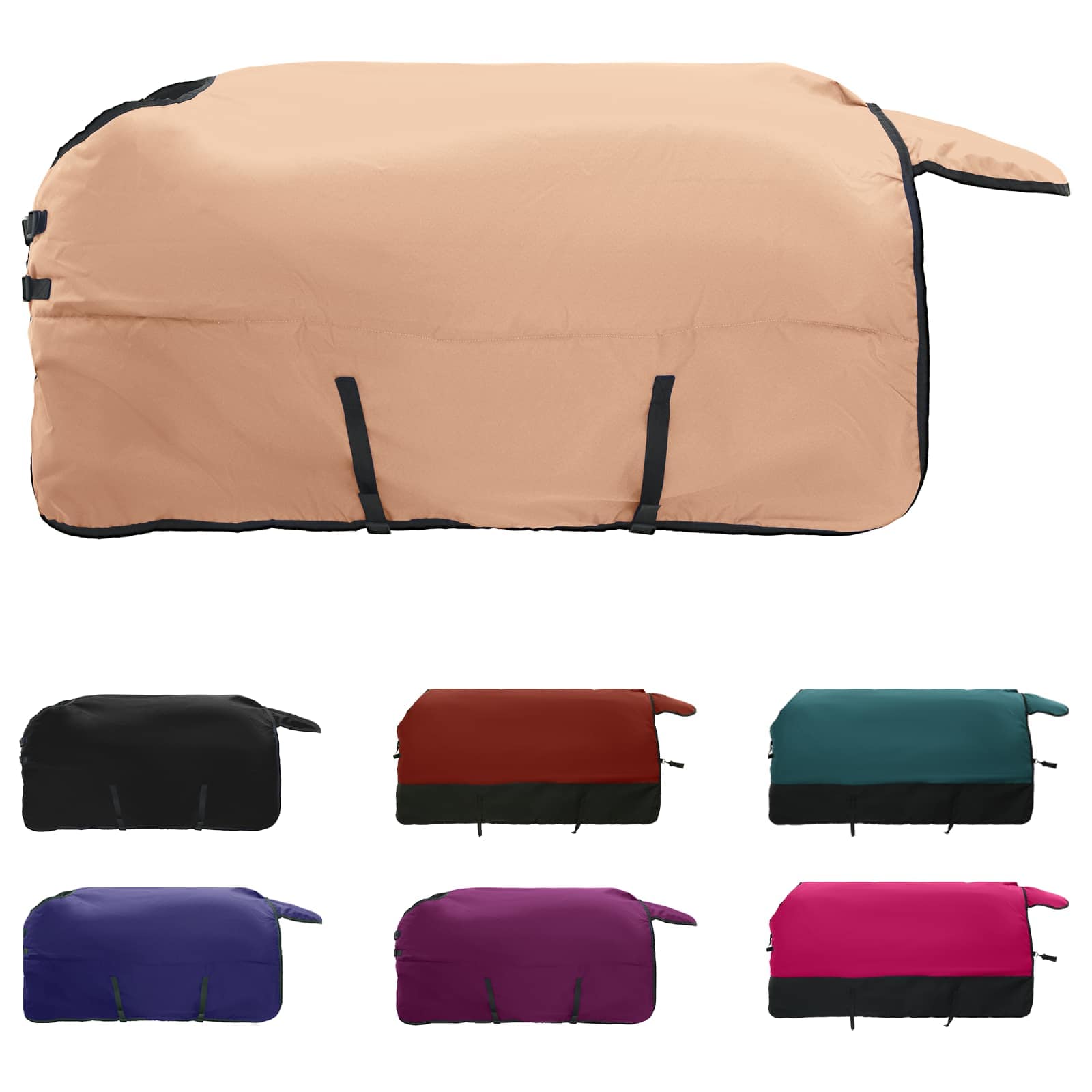 Vidaxl paardendeken cappuccino 125 cm polyester