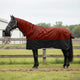 Vidaxl paardendeken bordeaux en zwart 125 cm polyester
