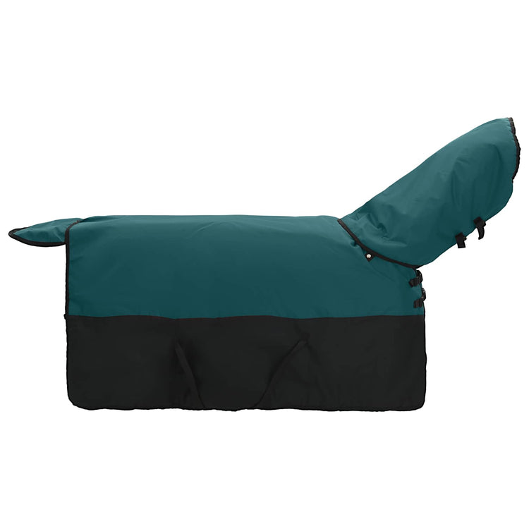Vidaxl paardendeken donkergroen en zwart 115 cm polyester