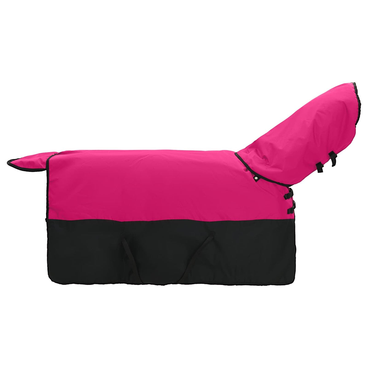 Vidaxl paardendeken roze en zwart 135 cm polyester