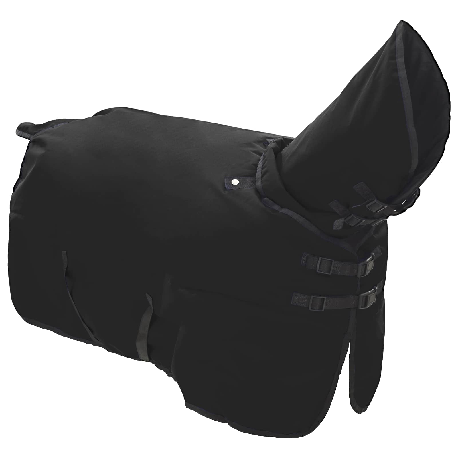 Vidaxl paardendeken donkergroen en zwart 85 cm polyester