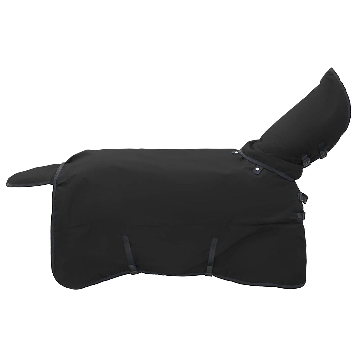 Vidaxl paardendeken volledig zwart 125 cm polyester
