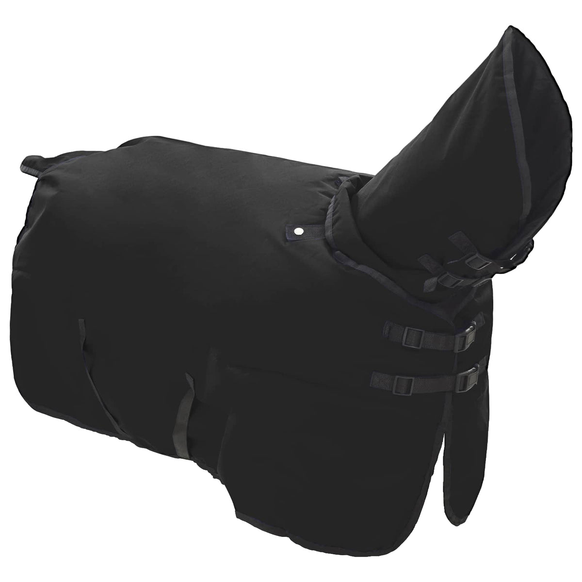 Vidaxl paardendeken volledig zwart 135 cm polyester