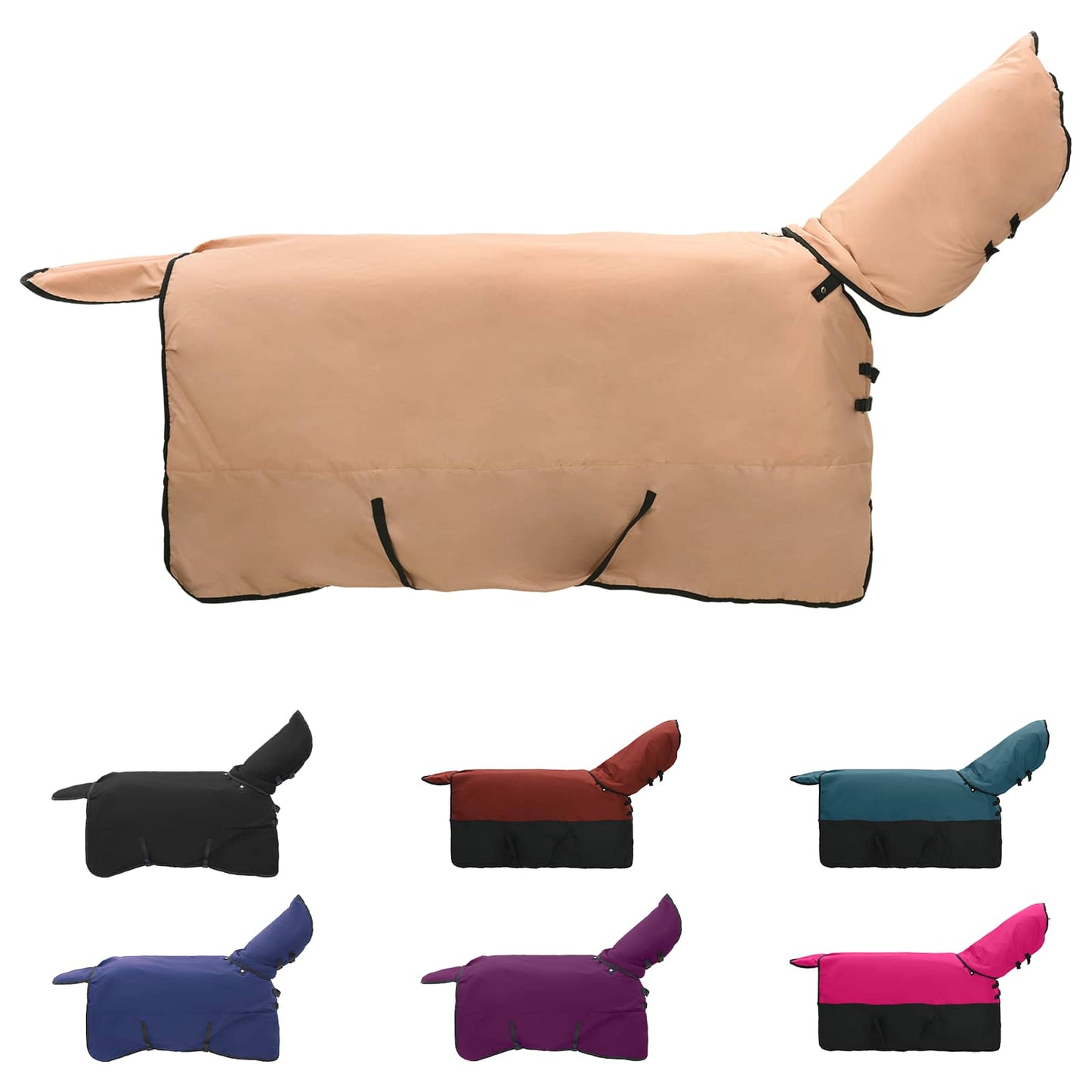 Vidaxl paardendeken cappuccino 165 cm polyester