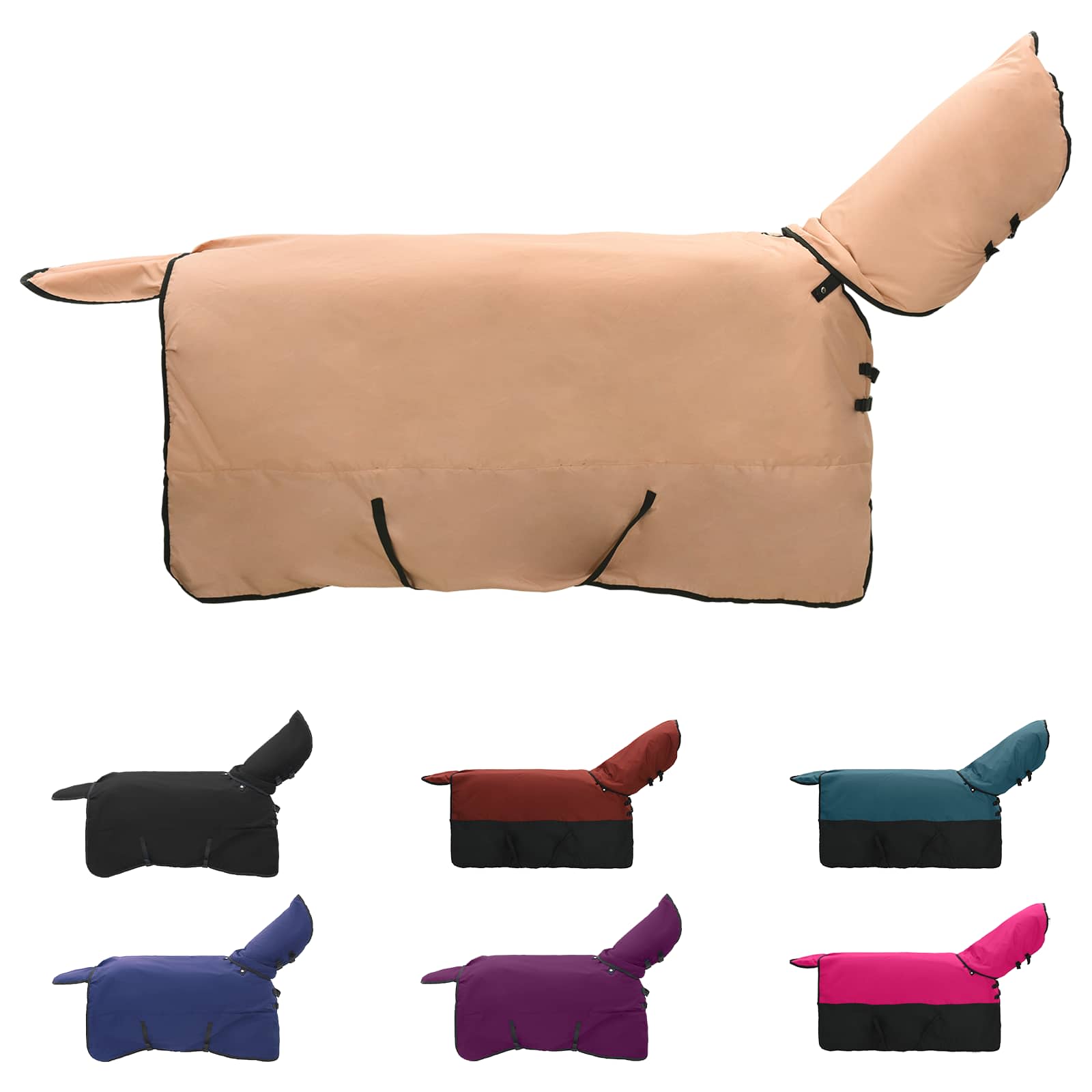 Vidaxl paardendeken cappuccino 165 cm polyester
