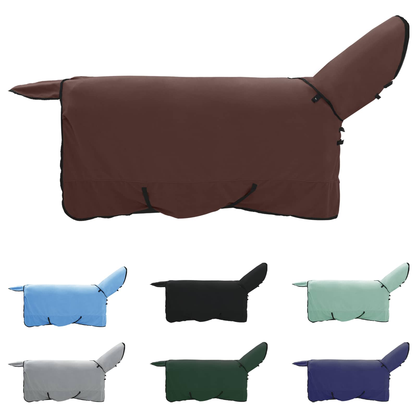 Vidaxl paardendeken volledig donkerbruin 145 cm polyester