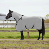 Vidaxl paardendeken volledig lichtgrijs en roze 85 cm polyester fleece - afbeelding 1