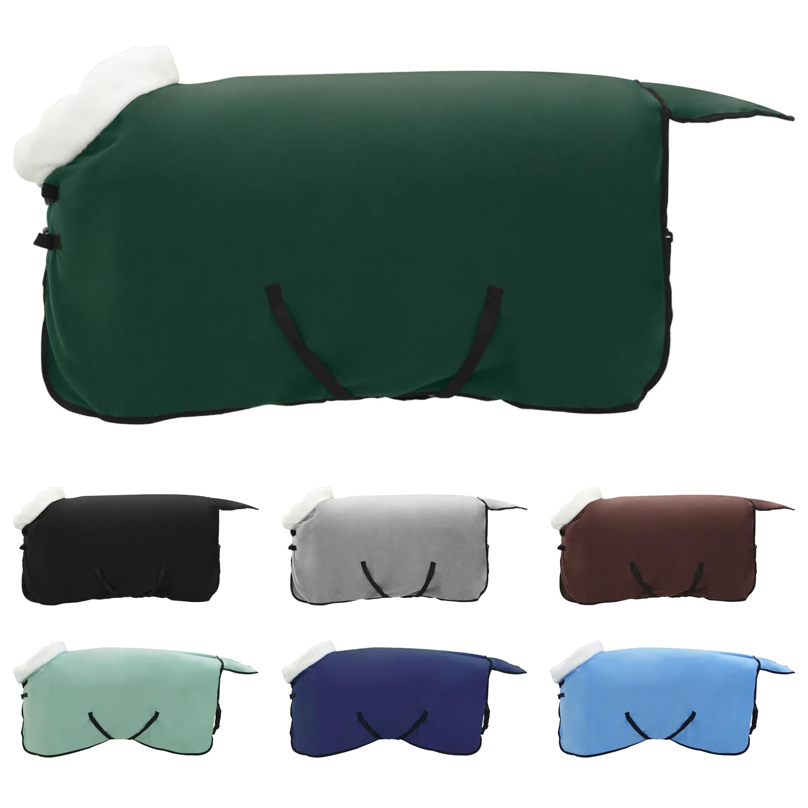 Vidaxl paardendeken volledig donkergroen 95 cm polar fleece