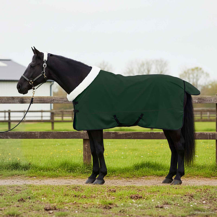 Vidaxl paardendeken volledig donkergroen 125 cm polar fleece