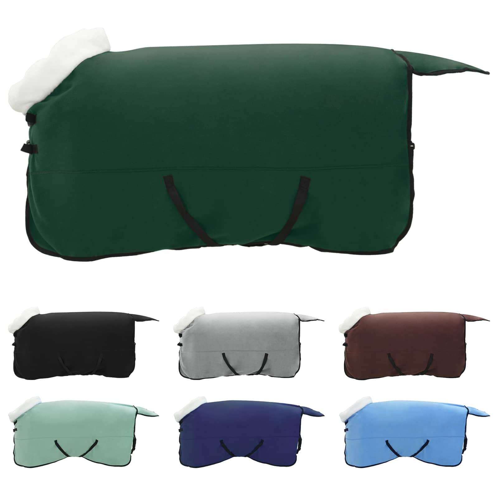 Vidaxl paardendeken volledig donkergroen 135 cm polar fleece