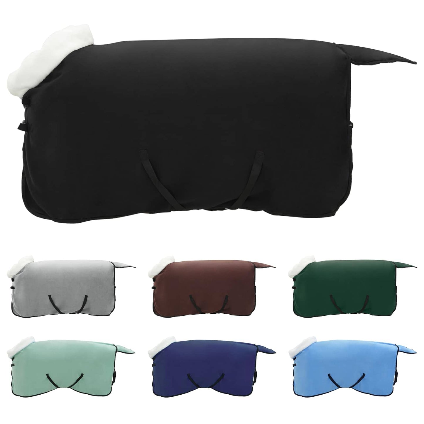 Vidaxl paardendeken zwart 95 cm polar fleece