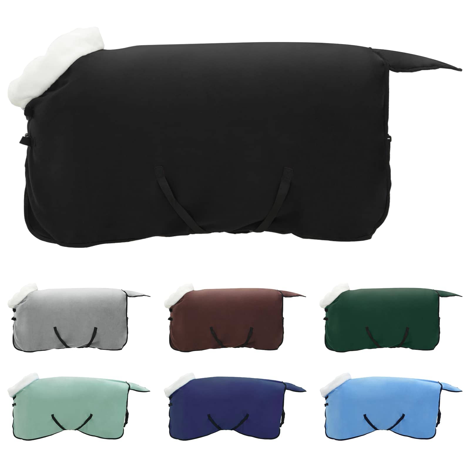 Vidaxl paardendeken zwart 105 cm polar fleece
