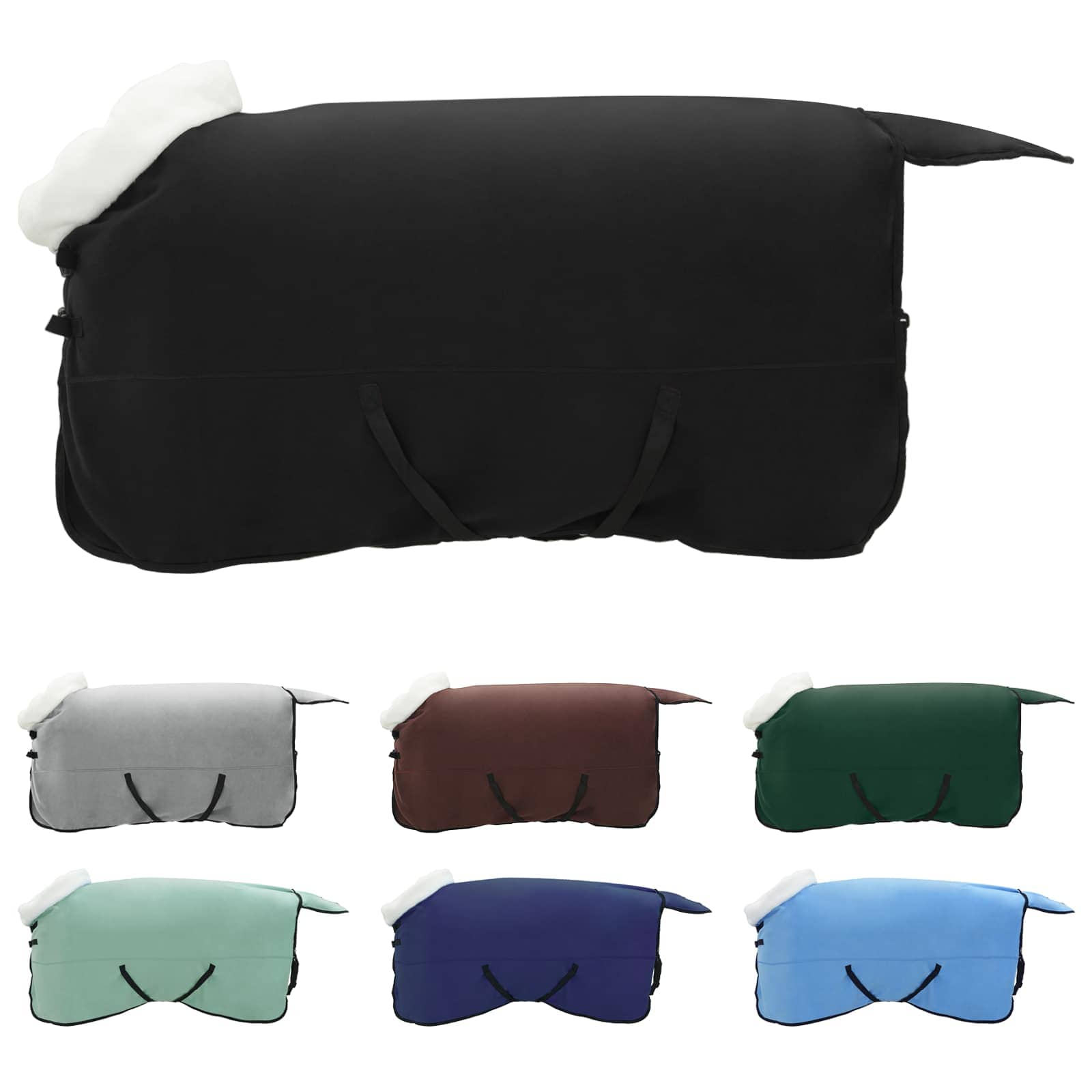 Vidaxl paardendeken zwart 145 cm polar fleece