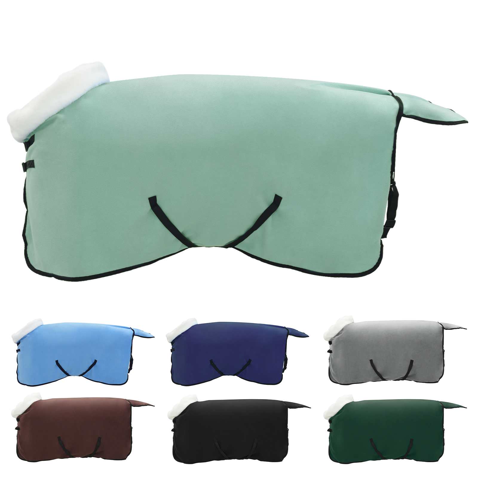 Vidaxl paardendeken volledig donkergroen 105 cm polar fleece