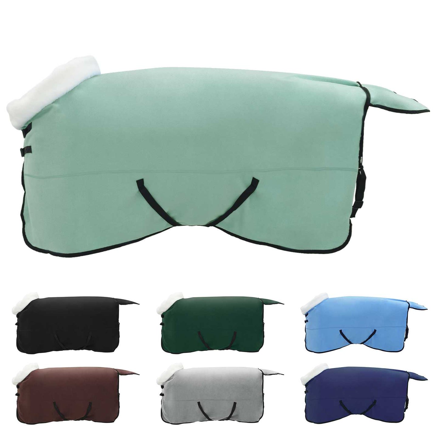 Vidaxl paardendeken volledig donkergroen 155 cm polar fleece
