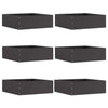 Vidaxl tuinrand 6 pcs zwart 40 x 40 x 13 cm staal