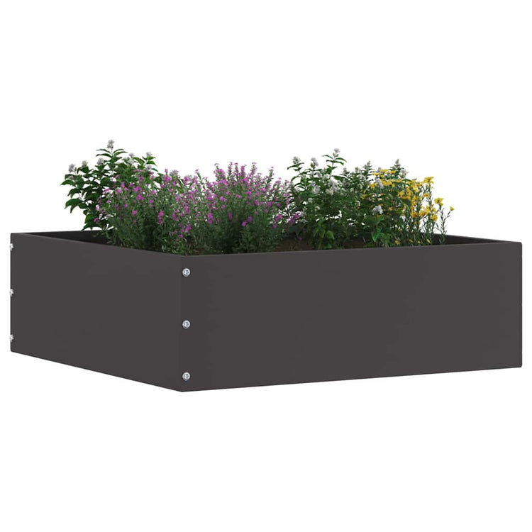 Vidaxl gazonrand 6 st 40 x 40 x 13 cm staal zwart