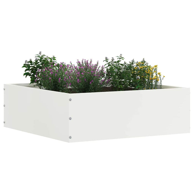 Vidaxl gazonrand 40 x 40 x 13 cm staal wit
