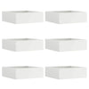 Vidaxl tuinrand 6 pcs wit 40 x 40 x 13 cm staal