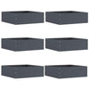 Vidaxl tuinrand 6 pcs antraciet 40 x 40 x 13 cm staal