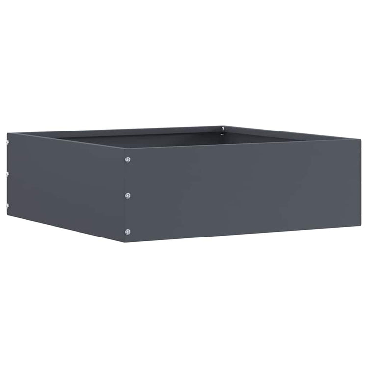 Vidaxl gazonrand 6 st 40 x 40 x 13 cm staal antraciet