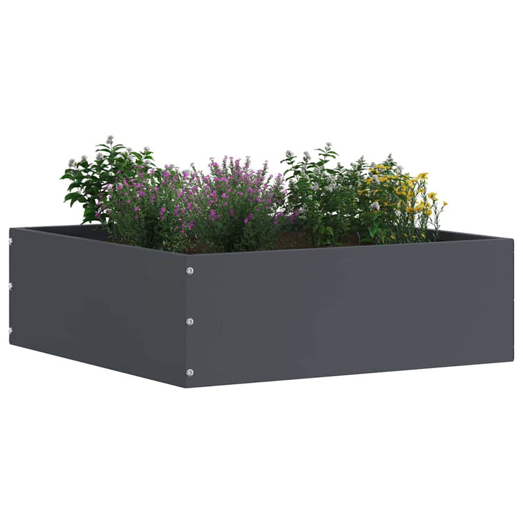 Vidaxl gazonrand 6 st 40 x 40 x 13 cm staal antraciet
