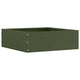 Vidaxl gazonrand 40 x 40 x 13 cm staal olijfgroen