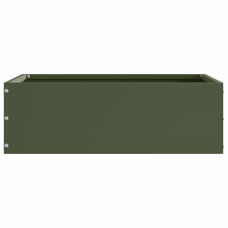 Vidaxl gazonrand 40 x 40 x 13 cm staal olijfgroen