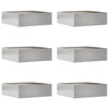Vidaxl tuinrand 6 pcs zilver 40 x 40 x 13 cm roestvrij staal