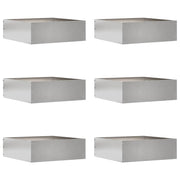 Vidaxl gazonrand 6 st 40 x 40 x 13 cm roestvrij staal zilver - afbeelding 1